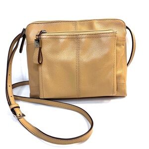 NWOT Tignanello Tan Leather Organizer Crossbody